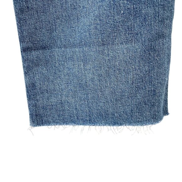 Rolla's Hi-Rise Relaxed Flare Crop Jeans Button Fly Cut-Off Denim Women's 27 NWT - Picture 6 of 14